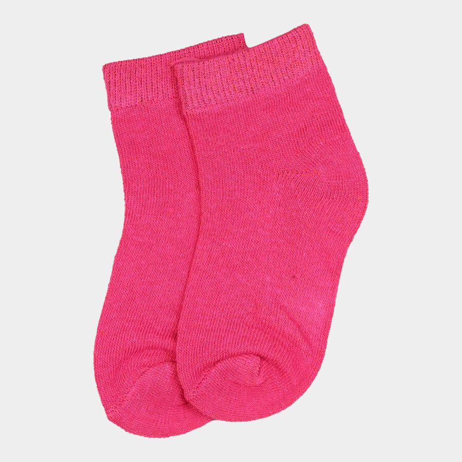 Girls Ankle Length Socks, Fuchsia, large image number null