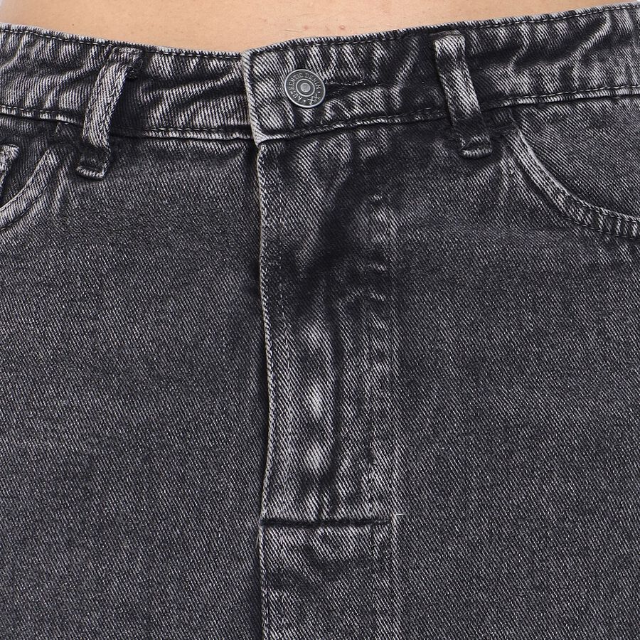 Ladies' 100% Cotton Skirt , Black, large image number null