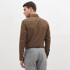 Men's Rich Chocolate Brown Full Sleeve Classic Formal Shirt, भूरा, small