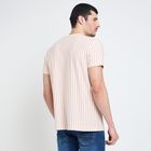 Men's Round Neck Half Sleeves T-Shirt, Light Pink, small