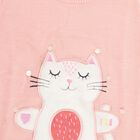 Girls Light Pink Crew Neck Casual Pullover, Light Pink, small image number null