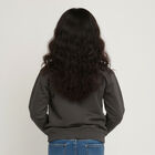 Girls Dark Charcoal Grey Crew Neck Casual Sweatshirt, चारकोल, small image number null