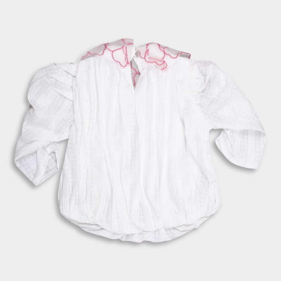 Girls' T-Shirt, सफ़ेद, large image number null