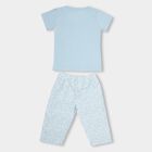 Girls' 100% Cotton Capri Set, हल्का नीला, small image number null