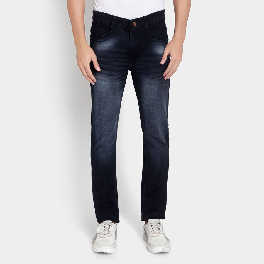Overdyed 5 Pocket Skinny Jeans, Dark Grey, large image number null