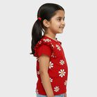 Girls' T-Shirt, लाल, small