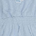 Girls' Light Blue Round Neck Ruffled T-Shirt, हल्का नीला, small image number null