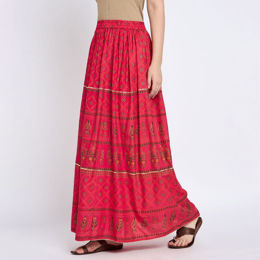Ladies' Lehenga Skirt, रानी (फ्यूशिया), large image number null
