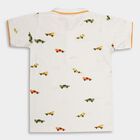 Boys' 100% Cotton Half Sleeves T-Shirt, ऑफ व्हाइट, small