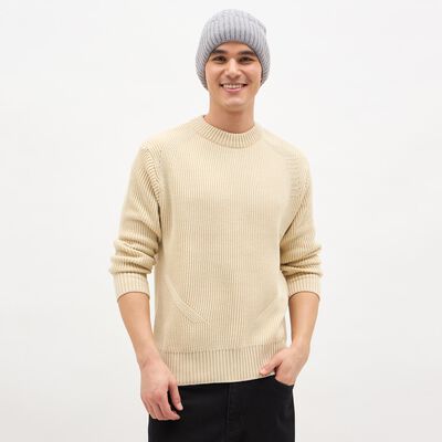 Men's Light Grey Knitted Beanie Cap