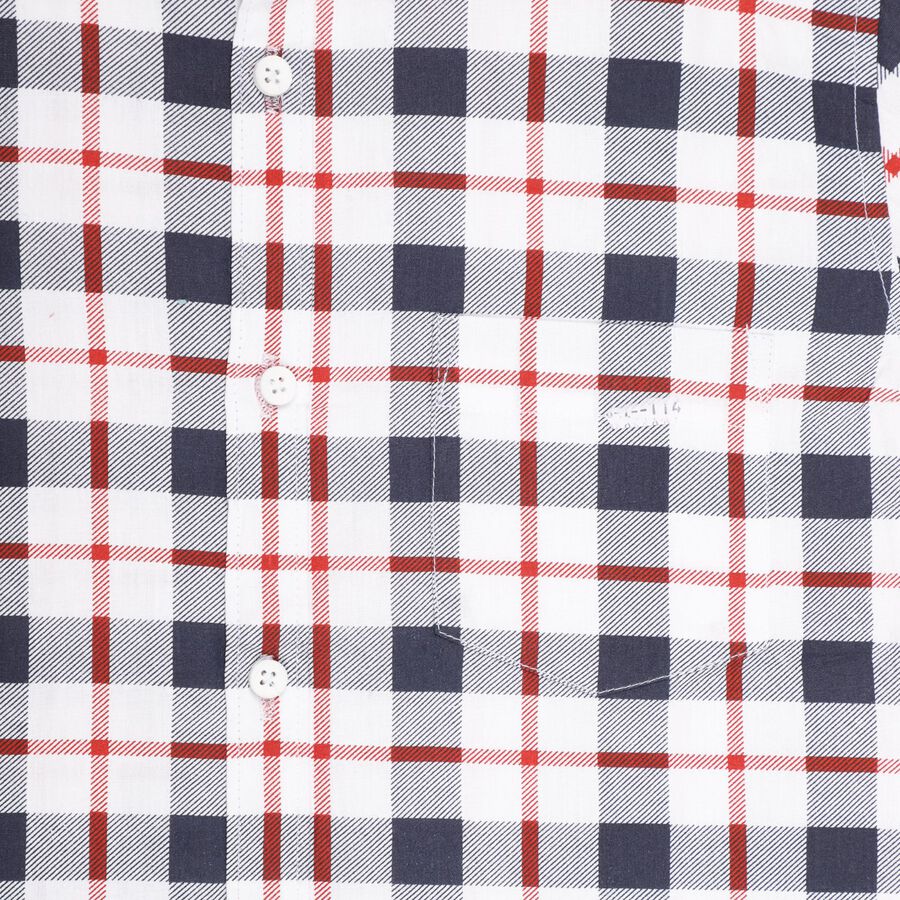 Boys' 100% Cotton Casual Shirt, सफ़ेद, large image number null