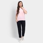 Ladies' Round Neck T-Shirt, गुलाबी, small image number null