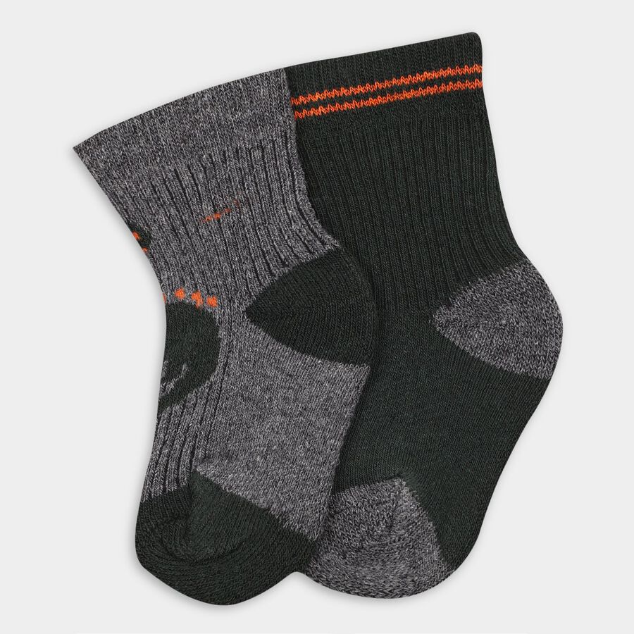 Infant's Socks (Pack of 2), Dark Green, large image number null