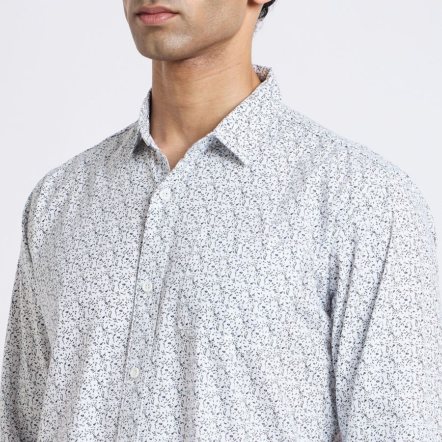 Men's 100% Cotton Casual Shirt, सफ़ेद, large image number null