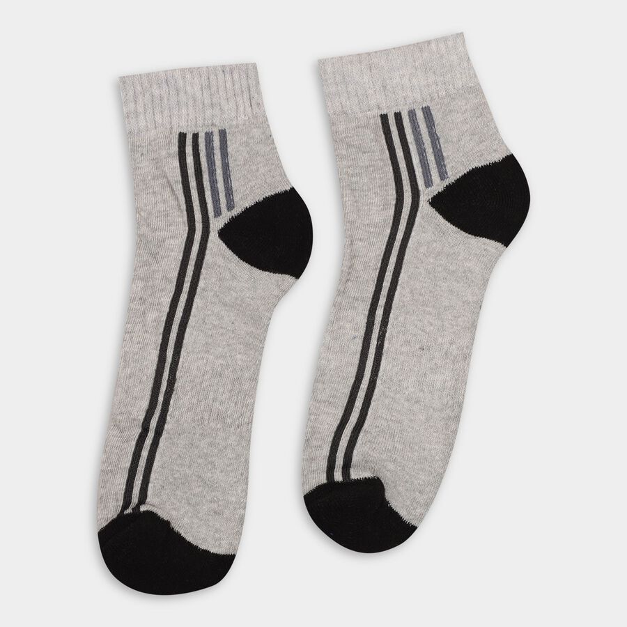 Men's Socks (Pack of 3), Melange Light Grey, large