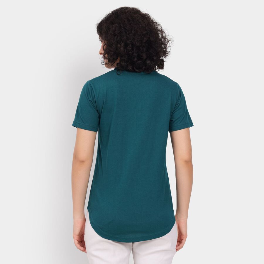 Ladies' Round Neck T-Shirt, Dark Green, large image number null