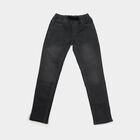 Boys Charcoal Slim Fit Washed Jeans, गहरा ग्रे, small