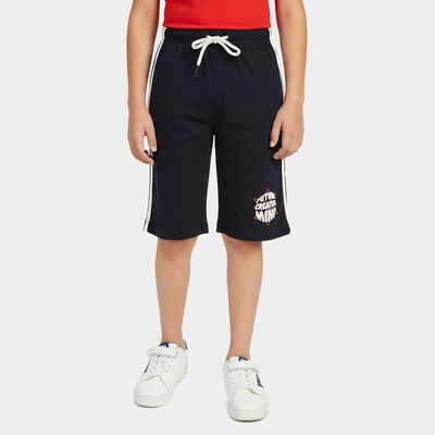 Boys' Navy Blue Regular Fit Casual Jamaican Shorts