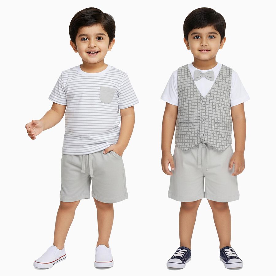 Infants' Baba Suit, Light Grey, large image number null