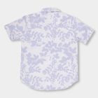 Boys Light Blue and White Cotton Half Sleeve Regular Collar Casual Shirt, Light Blue, small image number null