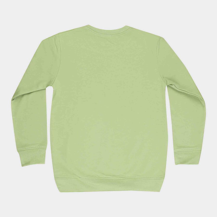 Printed Sweatshirt, Light Green, large image number null
