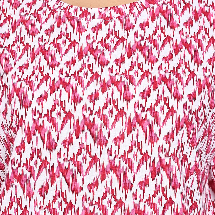 Ladies' Round Neck T-Shirt , Fuchsia, large image number null