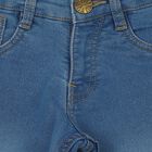 Boys Blue Straight Fit Washed Jeans, मध्यम नीला, small