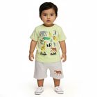 Infants' Light Green Cotton Round Neck Jungle Safari Baba Suit, Light Green, small