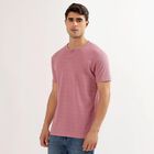 Men's Light Pink Henley Neck Casual T-Shirt, Light Pink, small image number null
