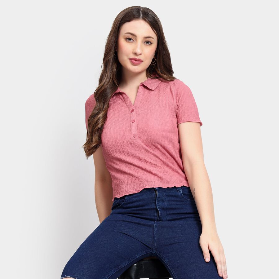 Ladies' Polo T-Shirt, Pink, large image number null