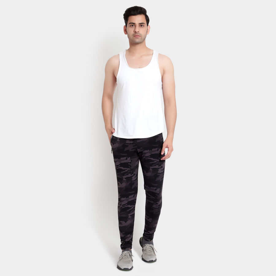 Printed Track Pants, Dark Grey, large image number null