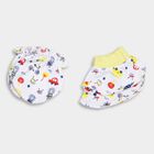 Infants' Cotton Gift Set (Cap, Mittens, Booties), White, small