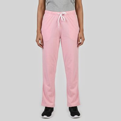 Women's Pink Regular Fit Track Pants