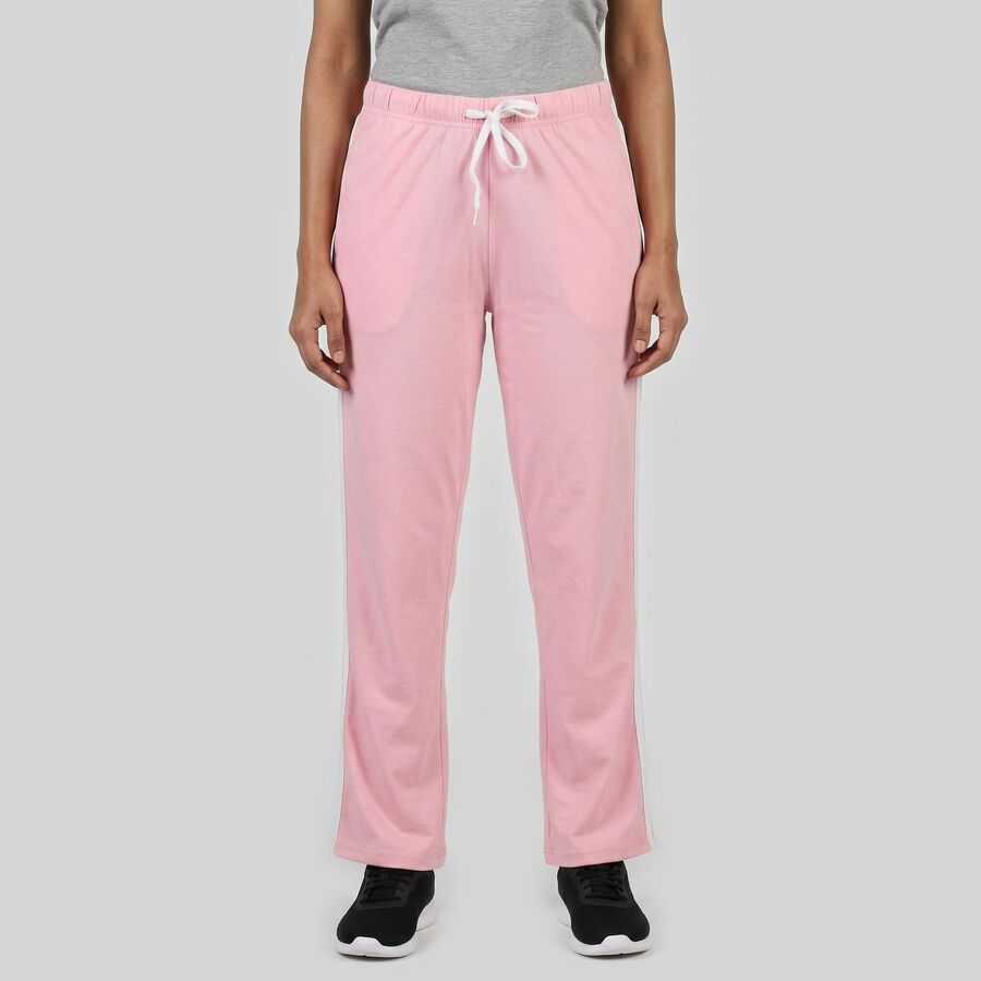 Women's Pink Regular Fit Track Pants, Light Pink, large