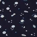 Boys Navy Blue Cotton Round Neck Graphic Printed Night Suit, नेवी ब्लू, small