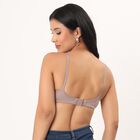Women's Brown Cotton Blend Non-Padded Wire-Free Bra, Brown, small