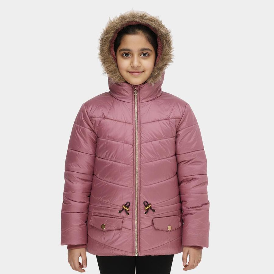 Girls' Jacket, वाइन, large image number null