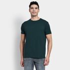Men's Round Neck Half Sleeves T-Shirt, गहरा हरा, small image number null