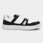 Men's Navy and White Lace-Up Casual Sneakers, Navy Blue, small