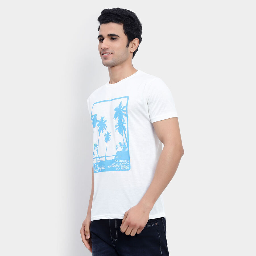 Round Neck T-Shirt, White, large image number null