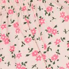 Girls' Light Pink Floral Printed Cotton Blend Pyjama, Light Pink, small image number null