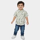 Infants Green Cotton Casual Shirt, Light Green, small