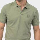 Men's Green Cotton Polo Neck Polo T-Shirt, Light Green, small