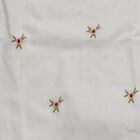 Girls' White and Red Round Neck Embroidered Top and Capri Set, ऑफ व्हाइट, small