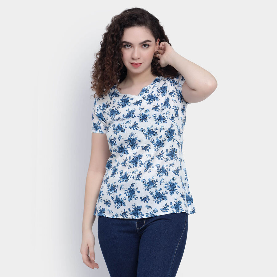 All Over Print Kurti, Mid Blue, large image number null