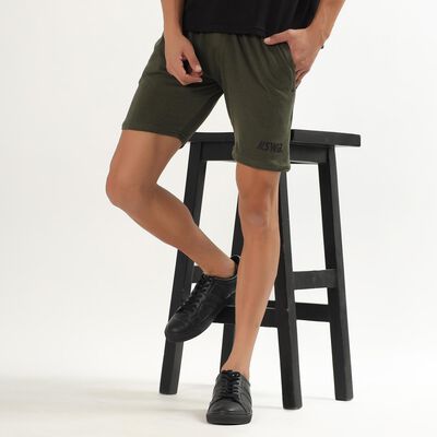 Unisex Black Regular Fit Basic Bermuda Shorts