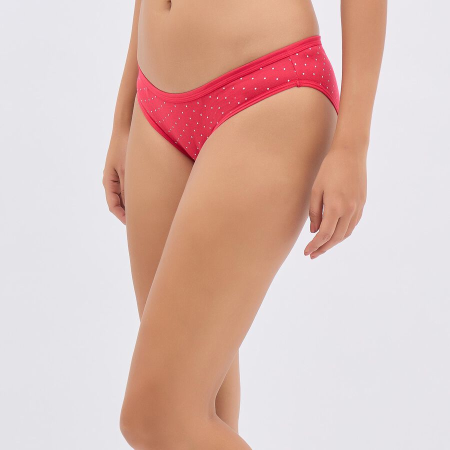 Ladies' 100% Cotton Panty , Red, large image number null