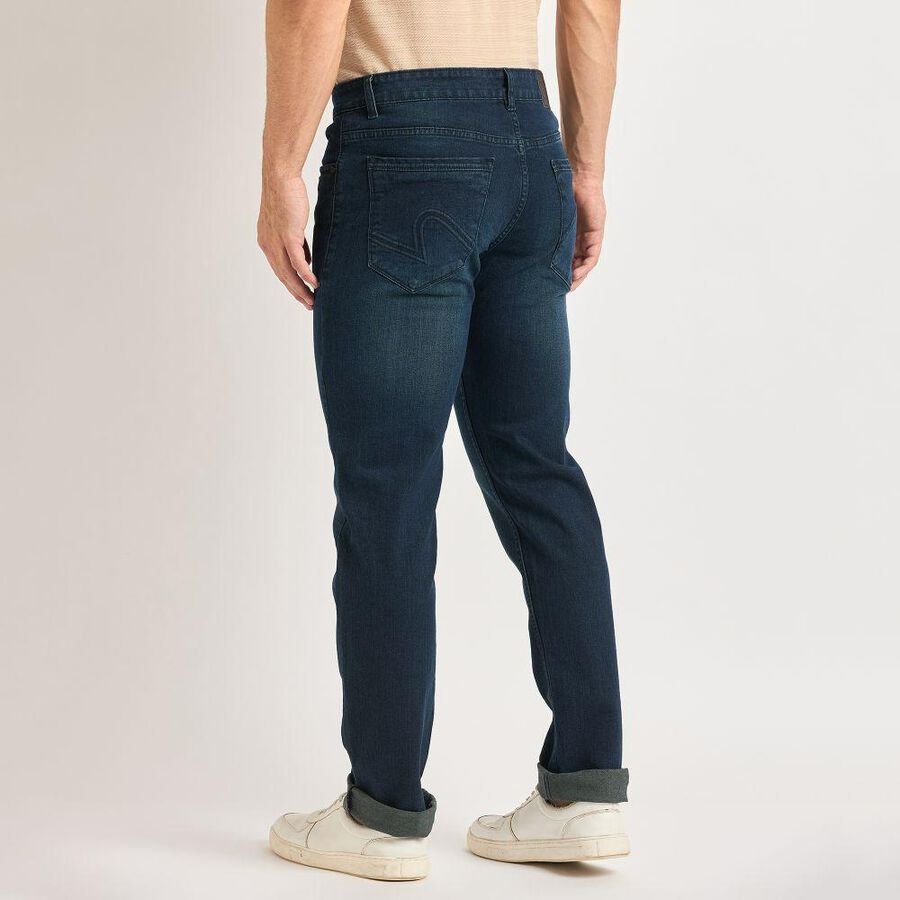 Men's Slim Fit Jeans , गहरा नीला, large image number null