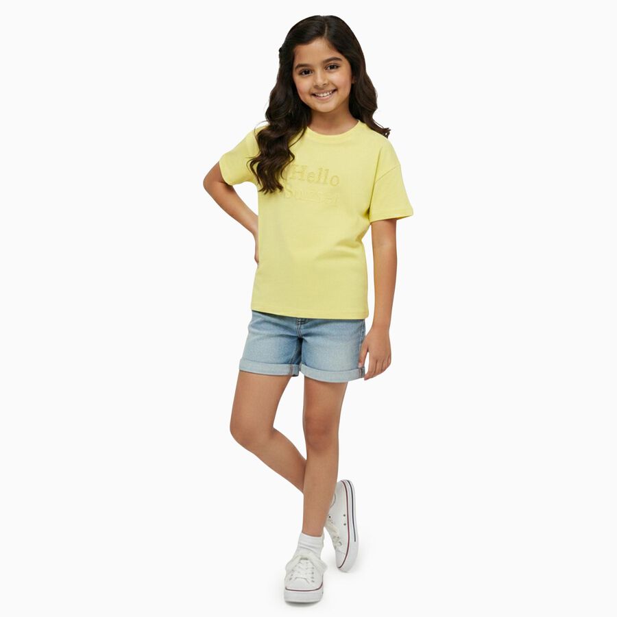 Girls' T-Shirt, Yellow, large image number null