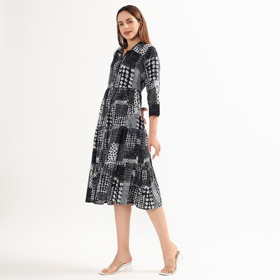 Ladies' Kurta, Black, large image number null